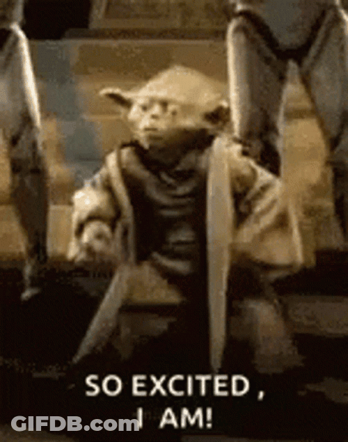 Grooving Yoda Excited Meme GIF