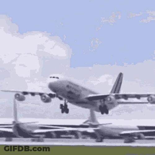 Groovy Crazy Airplane GIF
