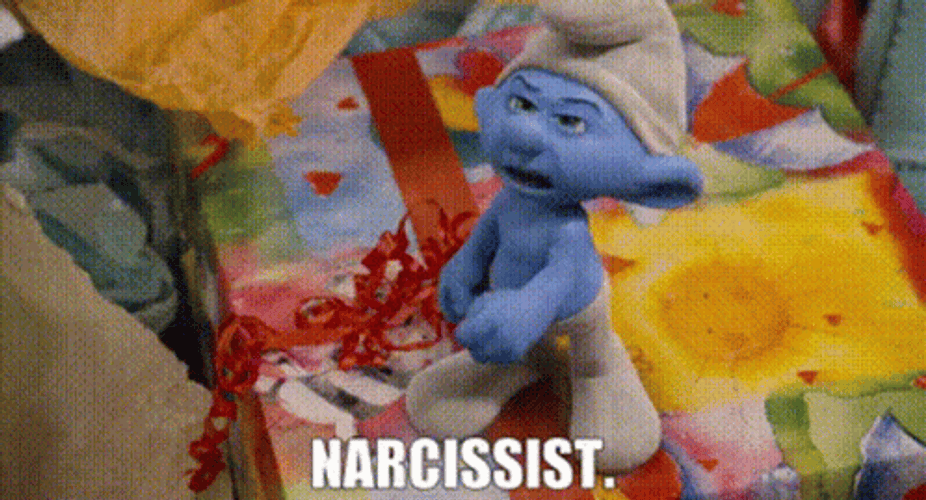 Grouchy Smurf Narcissist Meme GIF