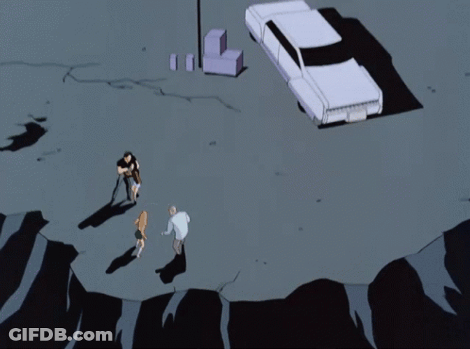 Ground Separating Earthquake Cartoon GIF