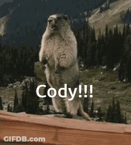 Ground Squirrel Standing On Hind Legs With Cody GIF