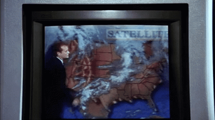 Groundhog Day Bill Murray Blowing Clouds GIF
