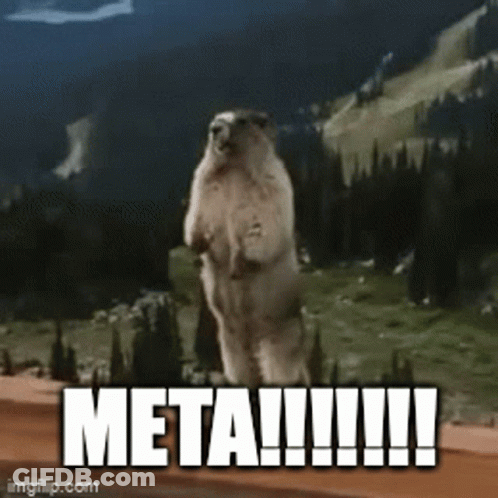 Groundhog Standing Saying Meta !!! GIF