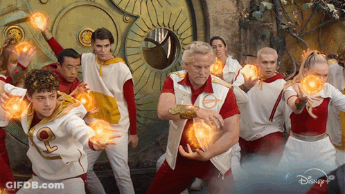 Group At Disney+ Door GIF