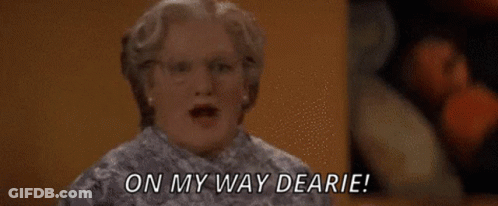 Group At Table On My Way Dearie GIF