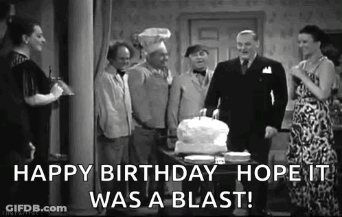 Group Celebrating Birthday With Cake GIF