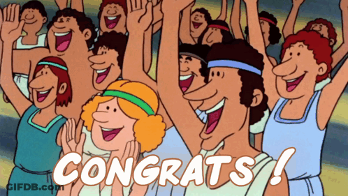 Group Celebrating With Congrats GIF