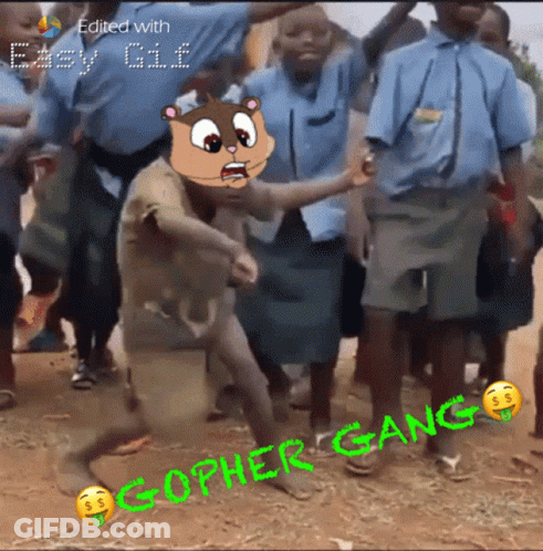 Group Dancing Gopher Gang GIF