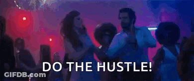 Group Dancing In Club Saying Do The Hustle GIF