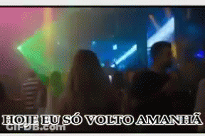 Group Dancing In Dark Room With Hoje Eu So Volto Amanha GIF