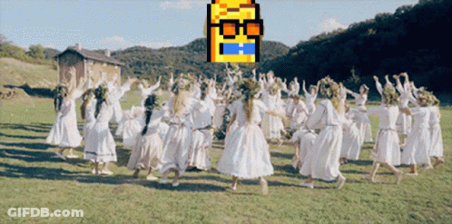Group Dancing In Field GIF