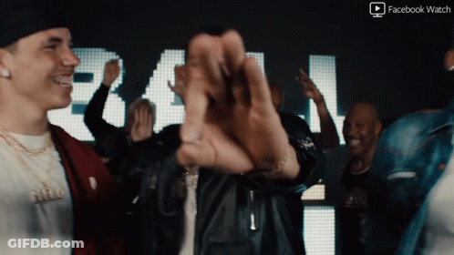 Group Dancing In Front Of Brain Sign GIF