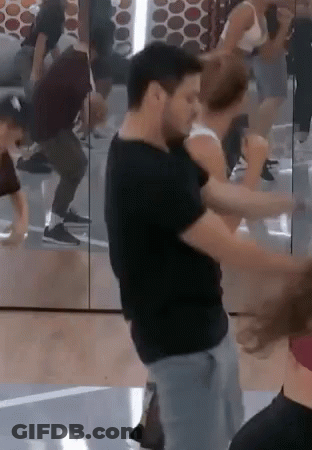 Group Dancing In Front Of Mirror GIF