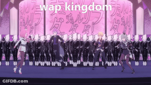 Group Dancing In Front Of Wap Kingdom Wall GIF