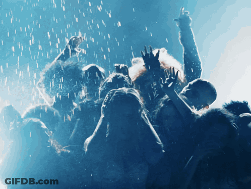 Group Dancing In Rain GIF
