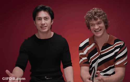 Group Dancing In Red Room GIF