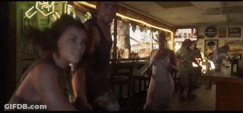 Group Dancing In Room With A & R Sign GIF
