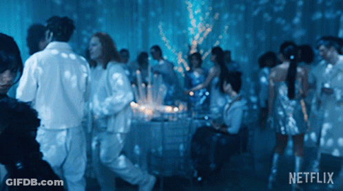 Group Dancing In Room With Netflix Logo GIF