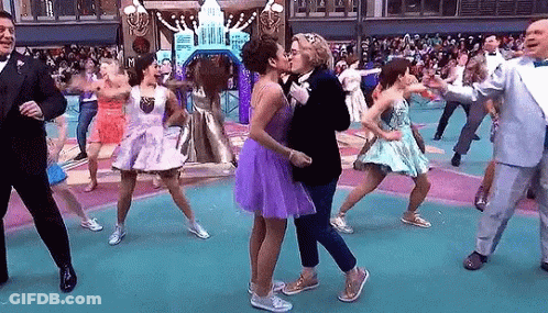 Group Dancing On Stage GIF
