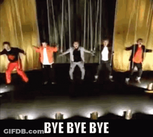 Group Dancing On Stage Bye Bye Bye GIF