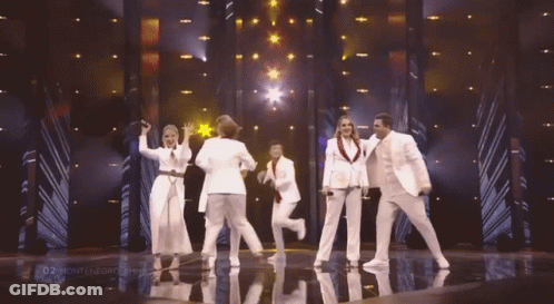 Group Dancing On Stage Montenegro GIF
