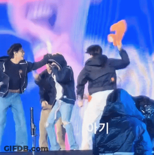Group Dancing On Stage One Wearing Black Jacket GIF