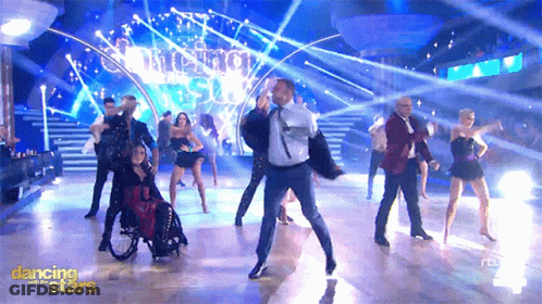 Group Dancing On Stage With Dancing Stars GIF