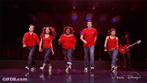Group Dancing On Stage With Hulu Disney+ GIF