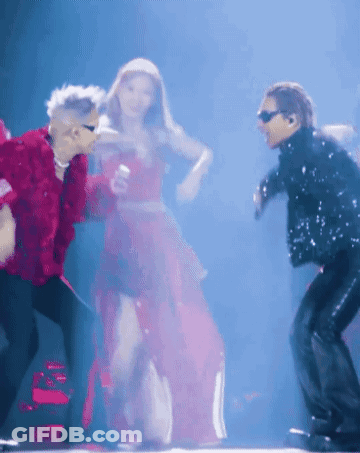 Group Dancing On Stage With Sunglasses GIF