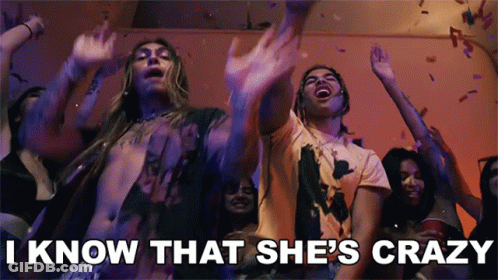Group Dancing Saying I Know That She's Crazy GIF