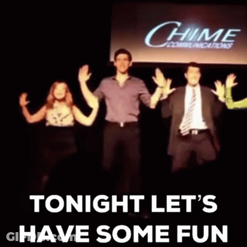 Group Dancing Tonight Let's Have Some Fun GIF