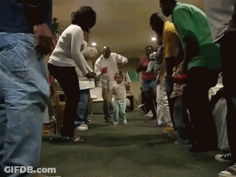 Group Dancing With Girl In Middle GIF
