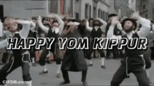 Group Dancing With Happy Yom Kippur GIF
