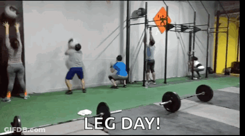Group Doing Leg Day In Gym GIF