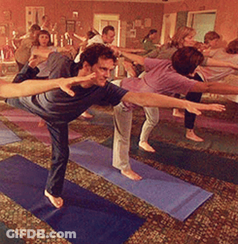 Group Doing Yoga GIF