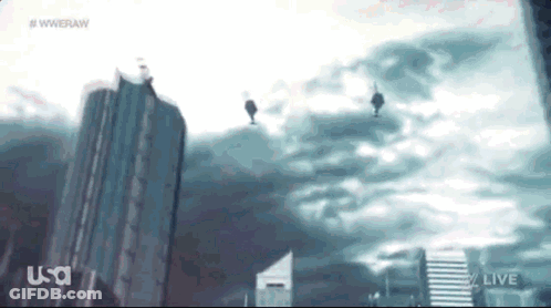 Group Flying Through Cloudy Sky With USA Letters GIF