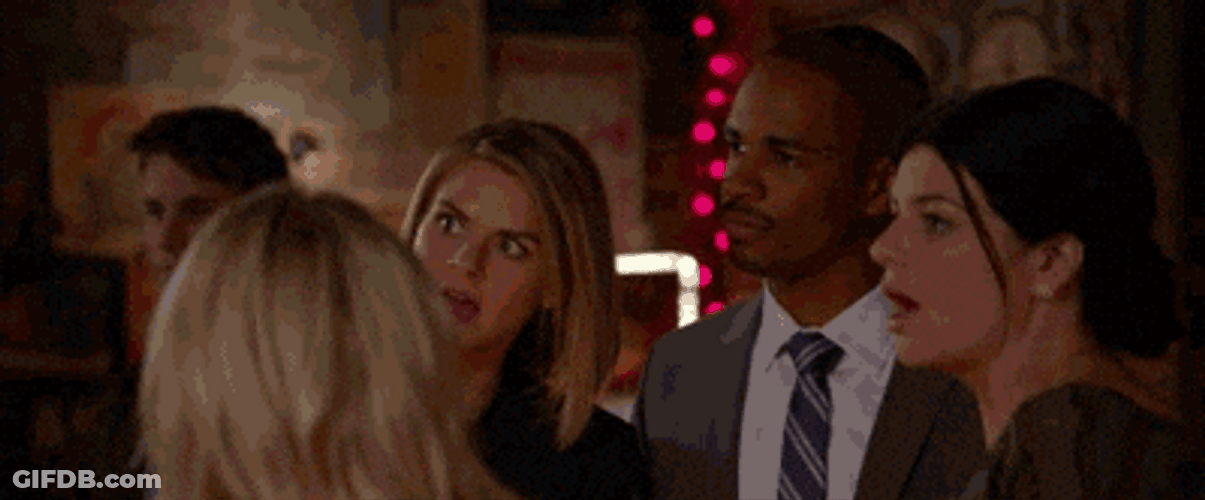 Group Friend Clutching Pearls GIF