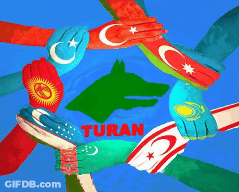 Group Holding Hands In Circle With Word Turan GIF