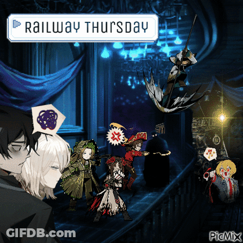 Group Holding Railway Thursday Sign GIF