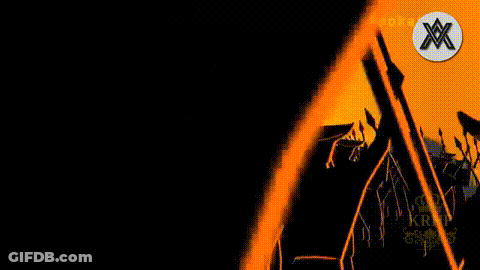 Group Holding Spears In Front Of Army Sign GIF