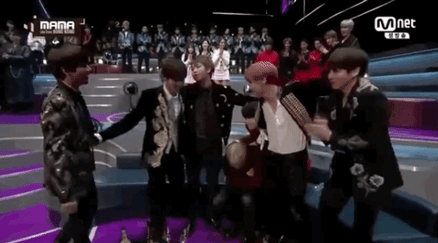 Group Hug BTS Kpop Award GIF