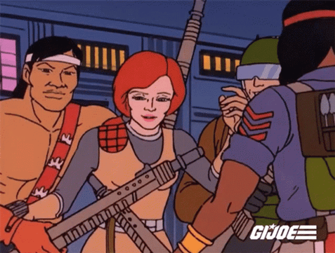 Group Hug GI Joe Scarlett GIF