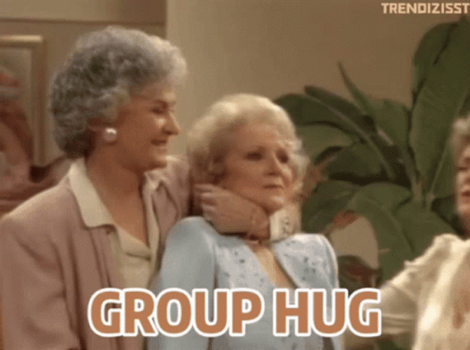 Group Hug Golden Girls GIF