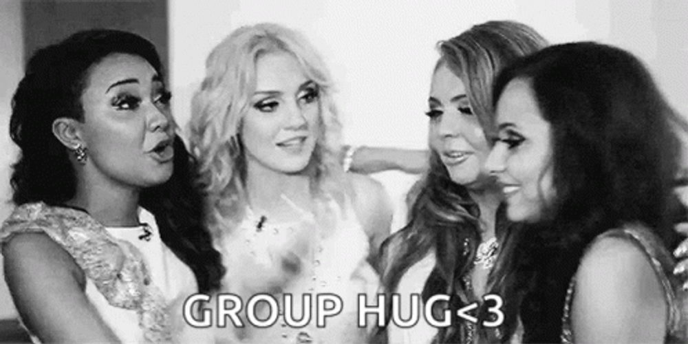 Group Hug Little Mix Perrie Edwards GIF
