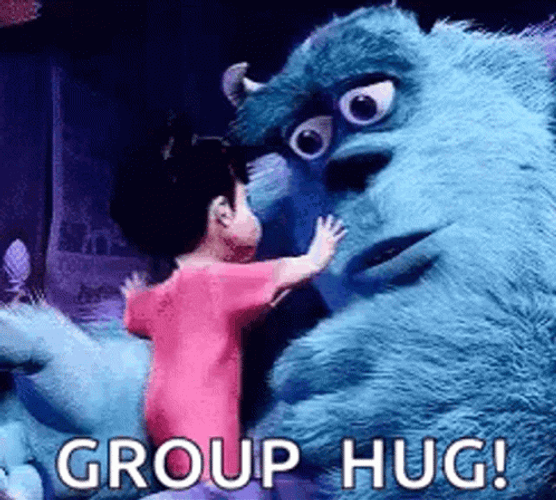 Group Hug Monsters University GIF