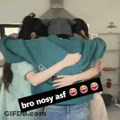 Group Hug With Bro Nosy Asf GIF