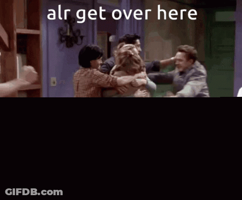 Group Hug With Get Over Here Homie GIF