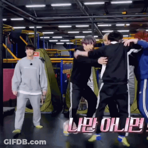 Group Hugging In Gym GIF