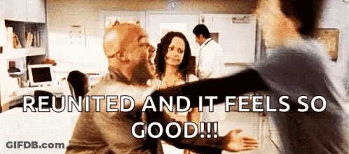 Group Hugging Reunited And It Feels So Good GIF