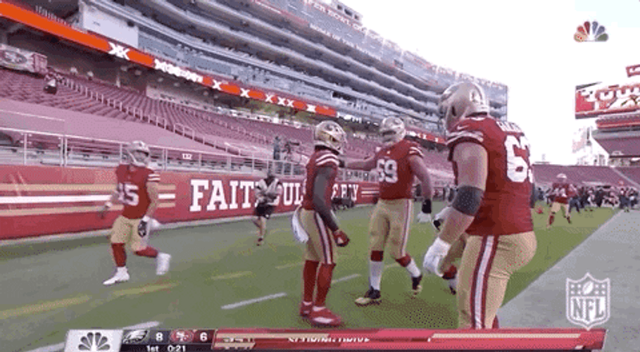 Group Hugging With Brandon Aiyuk GIF